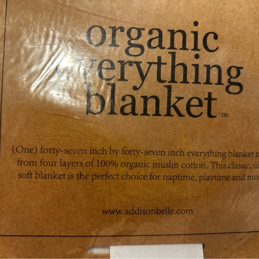 ADDISON BELLE Organic Everything Blanket Ice Cream, New with Tag